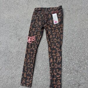 Ksubi Hidji Van Winkle graphic jeans brown/multi color